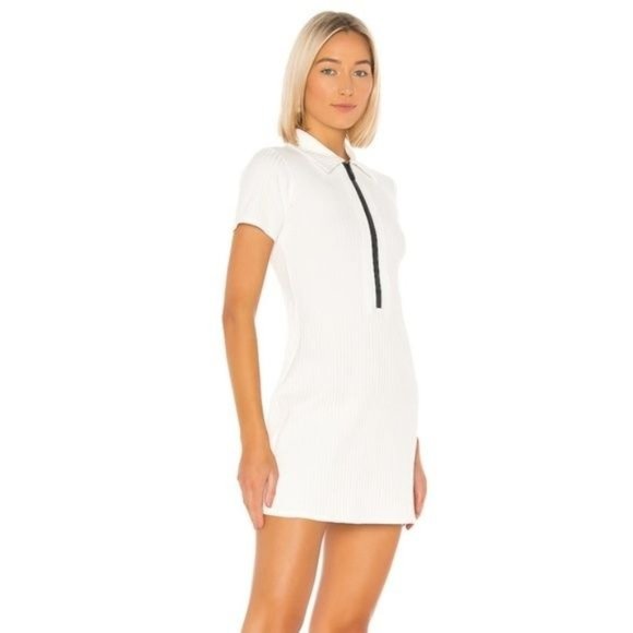 SOLID & STRIPED Polo Zip Dress White Small - Picture 7 of 7